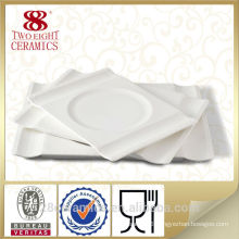 Hot sale white 12.25 inch bone china serving platter, poland porcelain dinner set